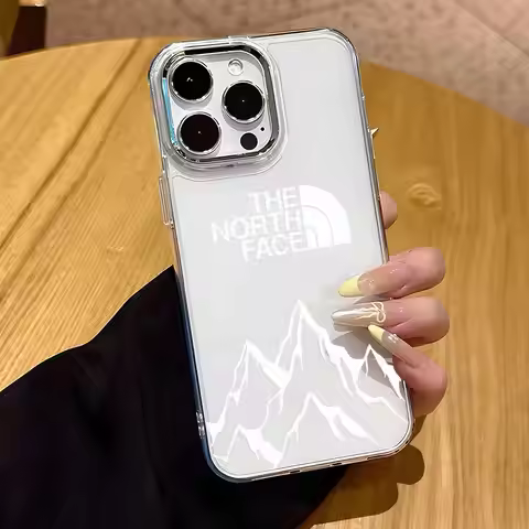 TNF T-The North F-Face Phone Case For IPhone 18 17 16 Air E 15 14 13 12 11 Plus Pro Max Electroplate