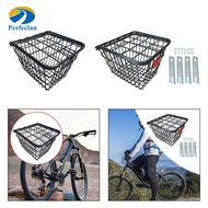 Perfeclan Bike Rear Basket Storage Duty Metal Biking Rack Basket for Road Bikes Most Rear Bike Racks