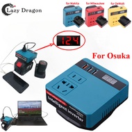 220V 120W USB Power Bank for Makita for Milwaukee for DeWalt for Osuka 18V Li-ion Battery Portable I