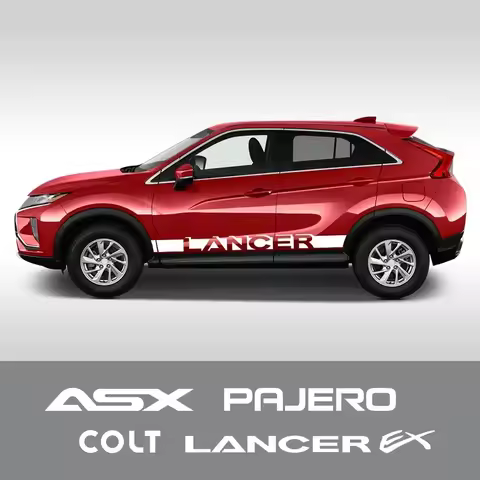 For Mitsubishi Asx Lancer Lancer-ex Outlander Ralliart Car Body Decals Stripes Stickers Auto Side Do