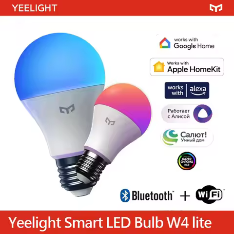 Yeelight Smart LED Bulb W4 Lite E27 BLE+WIFI 800lm 8W 2700-6500K Remote control Smart home Works on 