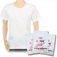 PUTIH KATUN T-shirt SWAN BRAND Men's Underwear Tops White Plain Cotton Size 36 38 40 42 jumbo