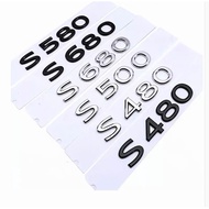 Logo With Letters On The Back Of The Car Chrome Sign Metal Symbol Sticker For Benz Maybach S480 S580