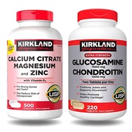 Kirkland Signature – Calcium Citrate Magnesium and Zinc 500 Tablets + Glucosamine 1500mg Chondroitin