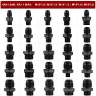 AN4 AN6 AN8 AN10 AN12 Male Flare to Metric Fitting M10x1 M12x1.25 M14x1.5mm M16 M18 M20 M22 Adaptor 