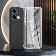 Oppo Reno 8 4G / Reno 8 5G / Reno 8Z 5G / 8 Pro case with black tpu vs transparent plastic to limit 