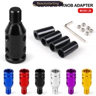 BEAUTYSTARTING Universal Car Manual Gear Shift Knob Adapter Aluminum Alloy for M12x1.25 Thread B6C5