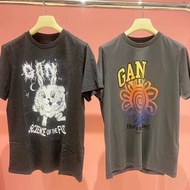 GANNI Early Autumn Cotton T-Shirt with Distressed Flower Print