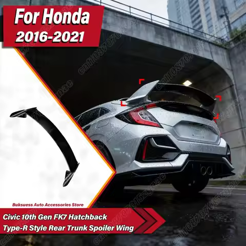 For Honda Civic 10th Gen FK7 Hatchback 2016 2017 2018 2019 2020 2021 Type-R Style Car Rear Trunk Spo