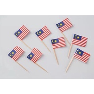 10pcs Bendera Flag Malaysia Jalur Gemilang Cake Topper / Cupcake Topper Bendera Flag