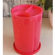 Tupperware Trio Storer 1.5L Divided Canister Bekas Yang ada compartment Food Storage Keeper 3 bahagi