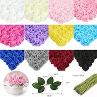 10PCS 7.6 CM Foam Rose Artificial Flower Roses Head PE Fake Foam Roses Multicolour Foam Roses DIY We