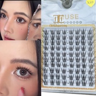 Mi Muse X69 eyelashes cluster clear eyelashes in each strand create a jet black effect for the eyes