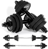Eisenlink 2-in-1 Dumbbell Set, 2 x 10 kg, 1 x 20 kg, 2 x 15 kg, 12-Angle Dumbbells, Adjustable with 