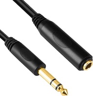 Devinal 1/4 Extension Cord, Male to Female Cable, 6.35mm Quarter Inch Gold Plated Audio Cable Stereo