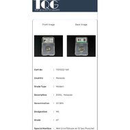 TQG Mint Error MS 67 (Hight Grade) 200× Malaysia 20 Sen Struck On 10 Sen Planchet