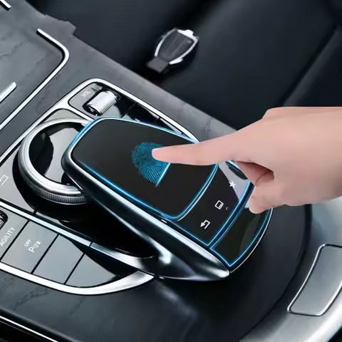 1 Set TPU Car Center Console CD Panel AC Multimedia Mouse Buttons Protector Film For Benz C E GLC Cl