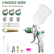 H2008 HVLP Spray 1.4/1.7/2.0mm Nozzle 600ml Gravity Feed Air Paint for Car Auto Painting Furniture F