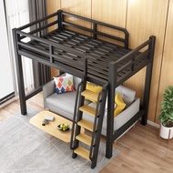 Strong Loft Bed Queen King Size Double Decker Elevated Bunk Bed Space Saving Loft Bed Adult/bedstead