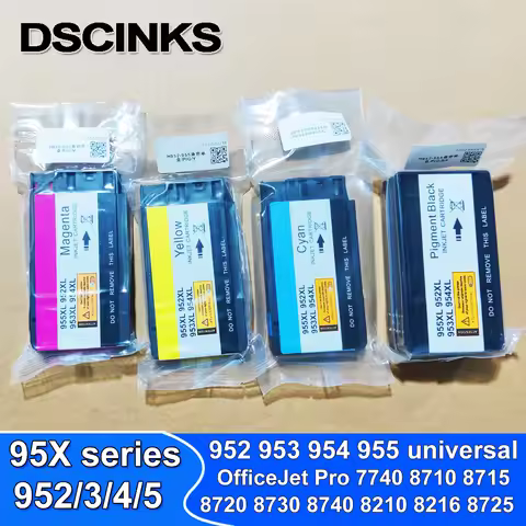 Newest ink cartridge for HP 952 for HP 953 for HP 954 for HP 955 for OfficeJet Pro 7740 8710 8715 87
