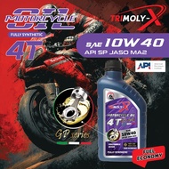 TRIMOLY-X GP SERIES 10w40 4T 1L ESTER Fully Synthetic API SP JASO MA2 Motorcycle Engine Oil Minyak H