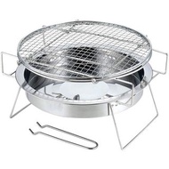 全新🔥戶外不鏽鋼圓形燒烤爐🔥戶外用品露營用品可折疊便利野餐烤爐戶外BBQ 大號CW-309