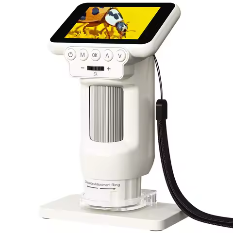 Andonstar Handheld Digital Microscope 2.8" LCD Screen 4X Digital Zoom Microscopes 8 LEDs Coins Elect