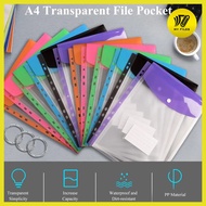 MYFILES 11 Holes Sheet Protector Pastel Colour Button Folder Folder Fit 2D 3D 4D File Document