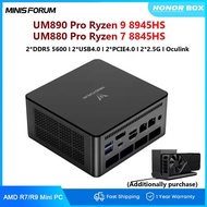 Minisforum UM880 Pro R7 8845HS UM890 Pro R9 8945HS Mini PC Windows11 DDR5 5600MHz PCIe4.0 SSD Deskto