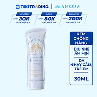 Kem chống nắng dạng gel dịu nhẹ cho da nhạy cảm và trẻ em Anessa Mineral UV sunscreen mild gel For S