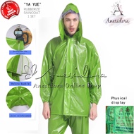 [ANESIDORA] #1C Green Raincoat Suit Kapote Makapal