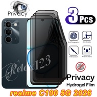 For realme C100 5G 3PCS Anti-Privacy Hydrogel Films For Realme C 100 realmeC100 RealmeC100 Realme C1