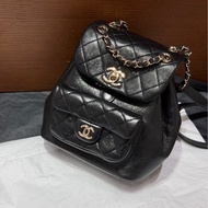 Chanel 芯片款 油蠟牛皮 duma雙肩背包 尺寸約18.5*18