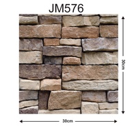 10PCS Self Adhesive Waterproof 3D Wall Panels Brick Wallpaper Retro Sticker for Bathroom Fireplace D