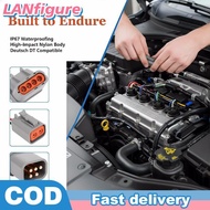 LANfigure Versatile Waterproof Electrical Connector Kit 2 3 4 6 8 12 Pin DT04-12P DT06-12S for Car B