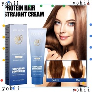 YOHII Keratin Hair Straightening Cream, 100ml Deep Repair Damage Repair Hair , Useful Treatment Damaged Hair Curly Hair Care Protein Correcting Hair Cream Women