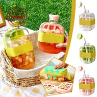 Ice Cube Water Cup Portable Female Homemade Water Press Straw Summer Cube Mold Water Cup Ice O2d2