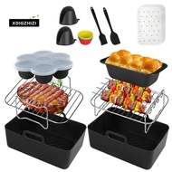 Silicone Air Fryer Liner,Air Fryer Accessories for  Dual AF300UK AF400UK Reusable Dual Air Fryer Rac