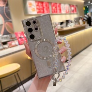 Carbon Fibre Tim Trong Suốt Dây Buộc Trường Hợp Đối Với Samsung Galaxy S24 FE S25 Siêu S24 S23 S22 S