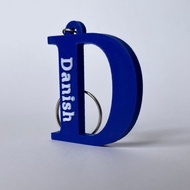 Custom Letter Name Keychain 3D Printed | Personalized Initial Keychain