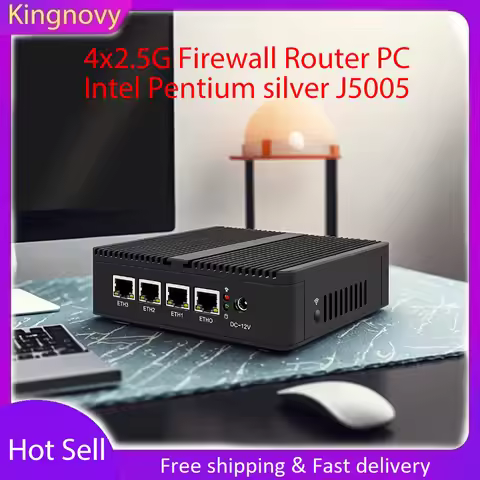 Topton Intel Pentium J5005 Nano Mini PC Fanless N4000 4xi226-V 2.5G RJ45 Firewall Appliance pfSense