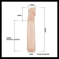 Dalia Alat Sambung Pria-Condom-Silikon-Jumbo-Bergetar