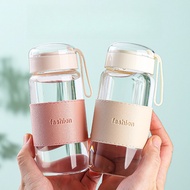 Youthful 340ml Leather Covered Glass Water Bottle