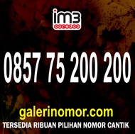 Nomor Cantik IM3 Indosat Prabayar Support 5G Nomer Kartu Perdana 0857 75 200 200