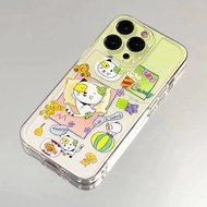 Cartoon Case for Samsung S21FE S22 S23Plus S24 S25 Ultra A35 A71 Shockproof Casing Soft Cover