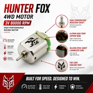 Hunter Fox 4WD Motor 3V 80000RPM High Speed Racing Motor High Torque Performance Motor