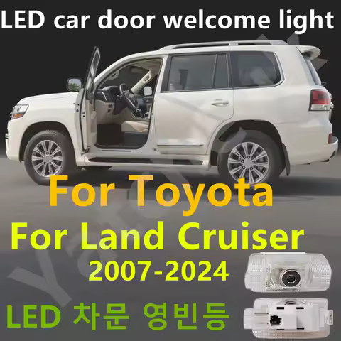 2Pcs Car door LED welcome Light Suitable For Toyota Land Cruiser 200 LC200 J200 120 J100 LC100 300 L