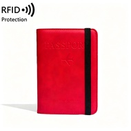 RFID passport holder, slim passport wallet, PU leather finish, multi-functional wallet, travel passp