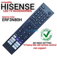 ERF3N80H Hisense Smart TV Remote Control 32A4200G | 43A4200G | 55A6500G/H | 65A6500G/H | 55A8FH | 55