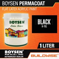 ♞Boysen Permacoat Flat Latex Acrylic Latex Paint - 1 Liter「BUILDWISE」 *NEW ARRIVAL*
